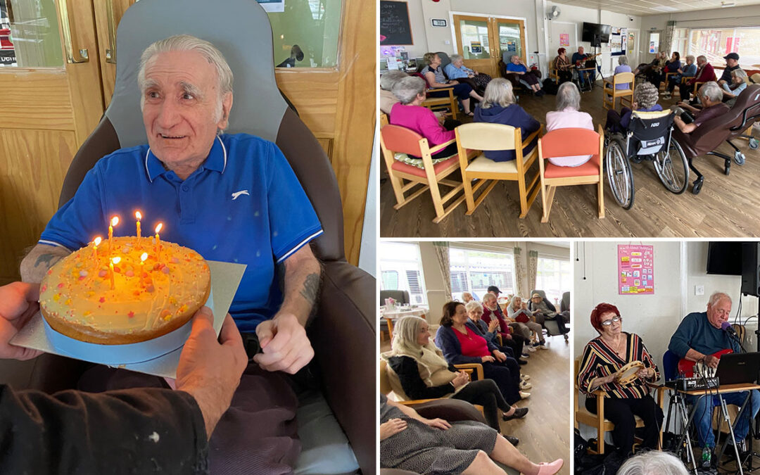 Birthday celebrations with Country Blues at St Winifreds Care Home