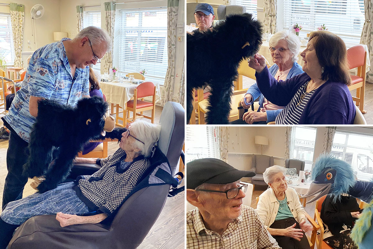 Puppets at Hengist Field Care Home
