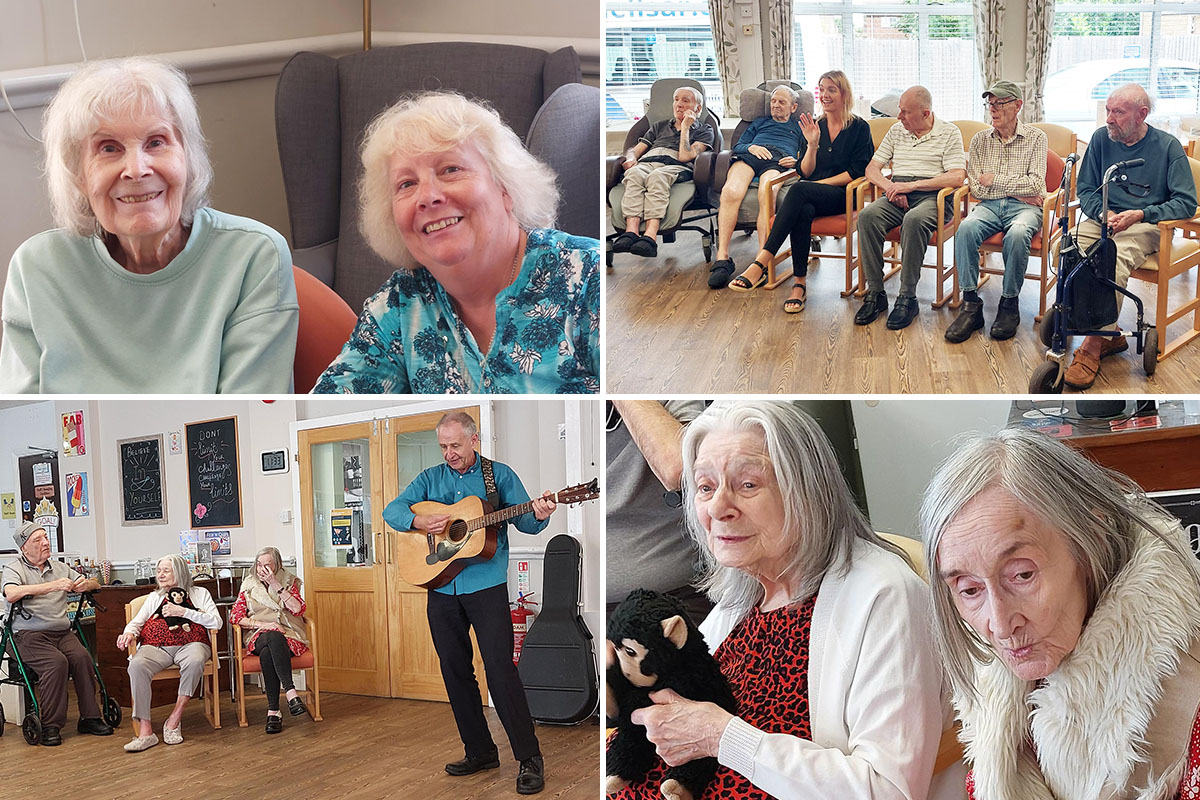 Residents enjoying music at St Winifreds Care Home