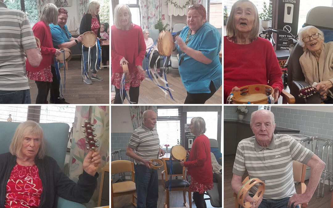 Singing in the rain at St Winifreds Care Home