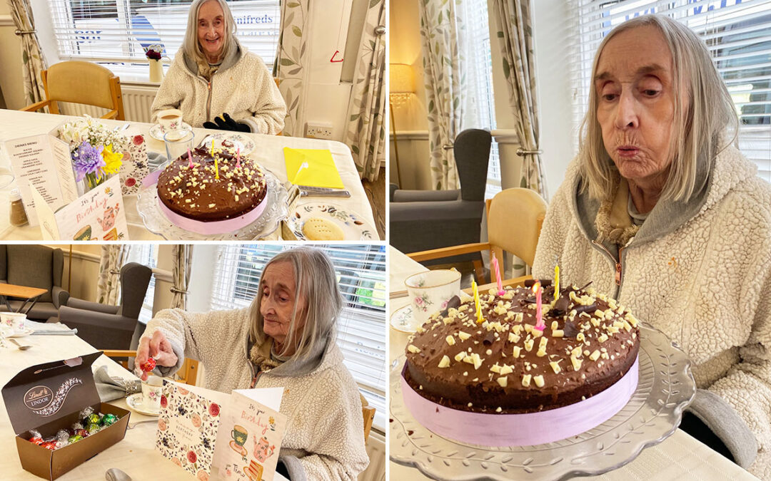 Birthday wishes for Veronica at St Winifreds Care Home