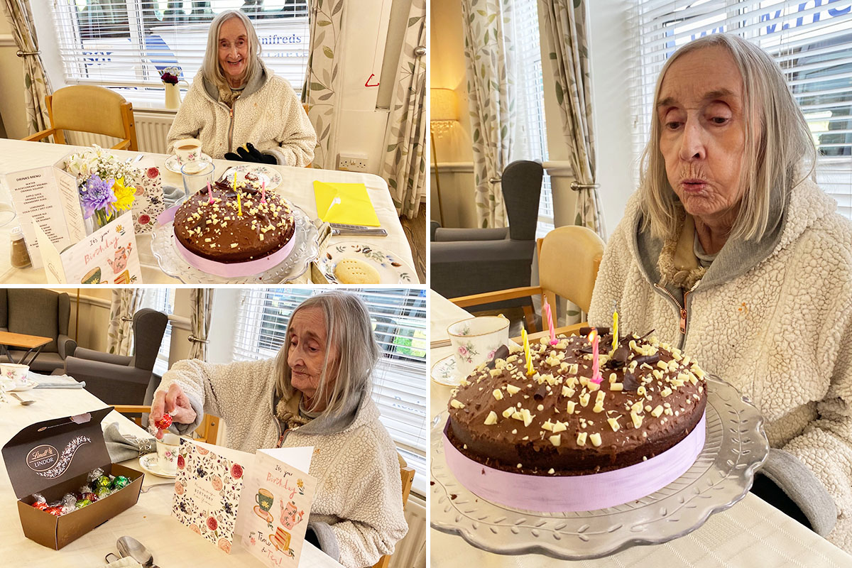 Birthday wishes for Veronica at St Winifreds Care Home