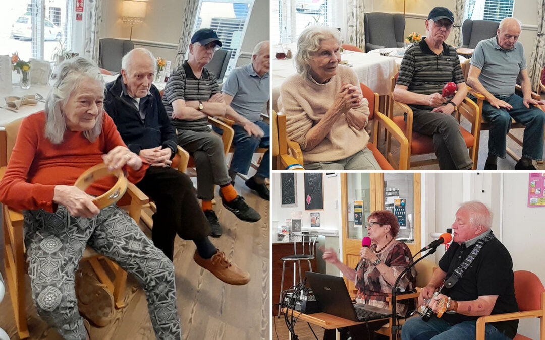 John and Ellie entertain at St Winifreds Care Home