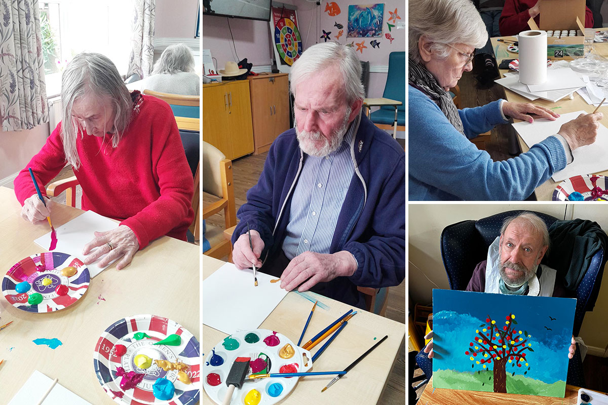 Canvas painting at St Winifreds Care Home