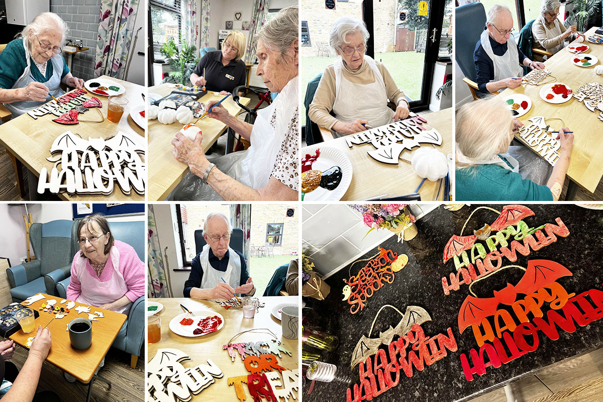 Halloween arts and crafts at St Winifreds Care Home
