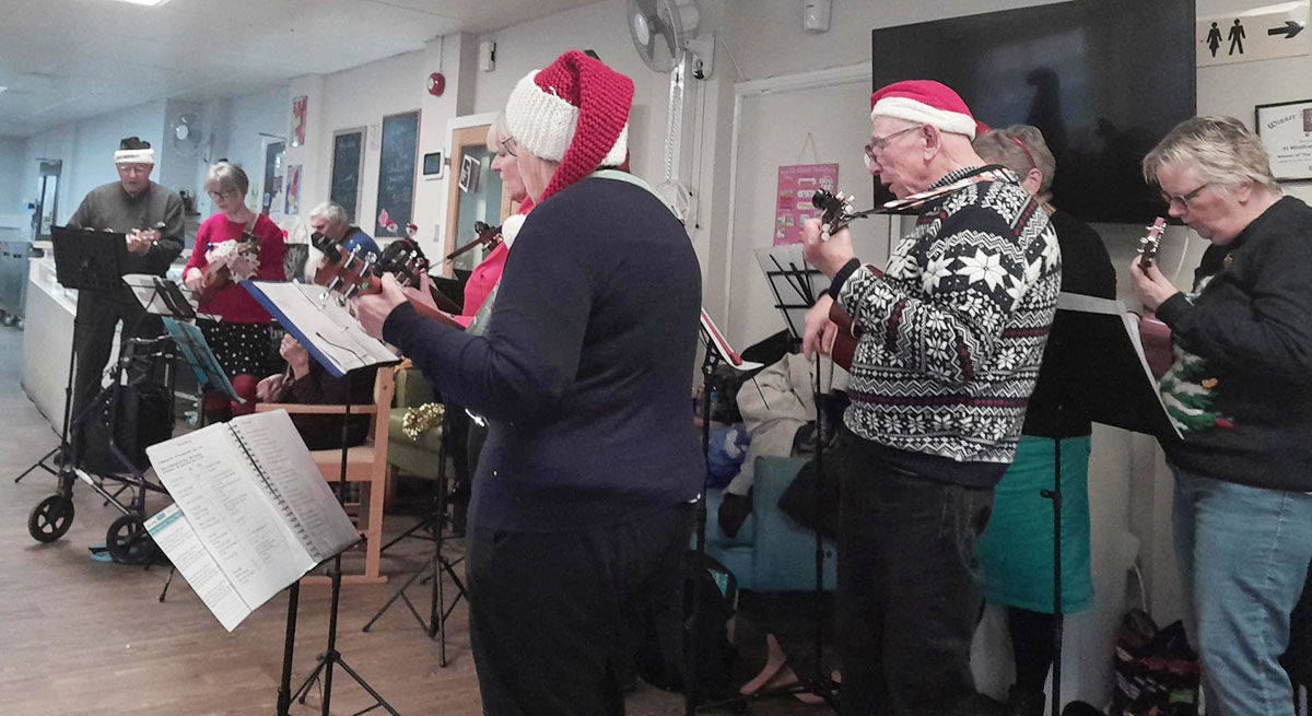 The Golf Road Strummers at St Winifreds Care Home