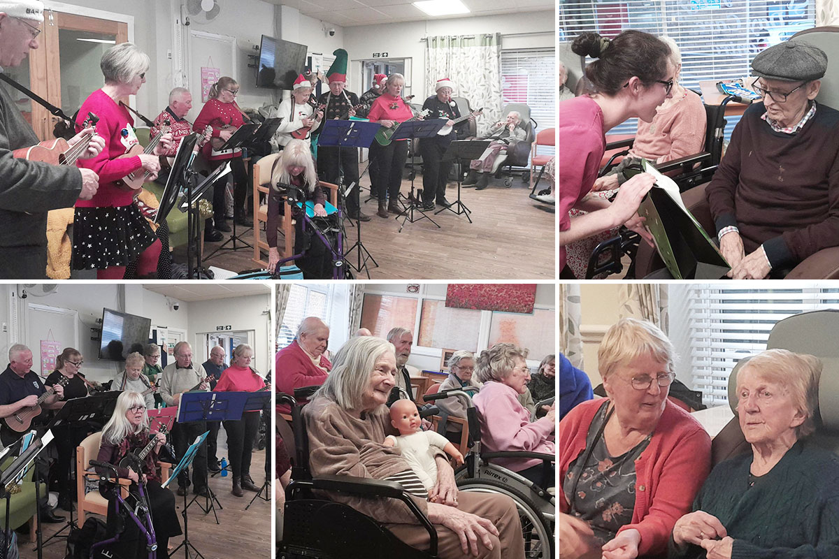 Ukulele performance and Garry's birthday at St Winifreds Care Home