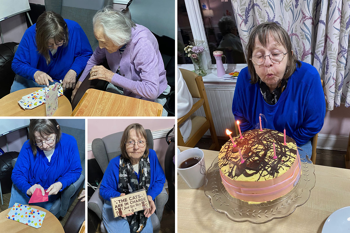 Diana's birthday celebrations at St Winifreds Care Home