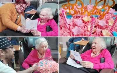 Birthday wishes for Marion at St Winifreds Care Home