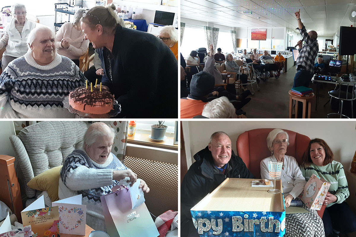Birthday celebrations at St Winifreds Care Home