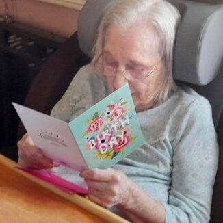 Resident's birthday at St Winifreds Care Home